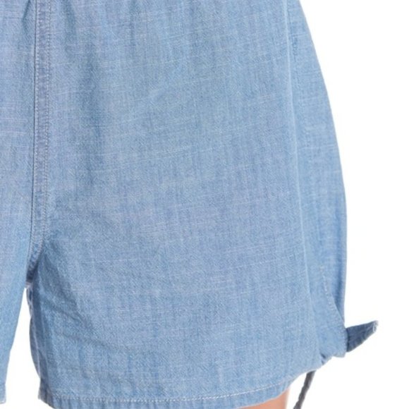 Madewell Side Tie Chambray Shorts - Picture 3 of 4